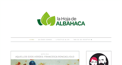 Desktop Screenshot of lahojadealbahaca.com